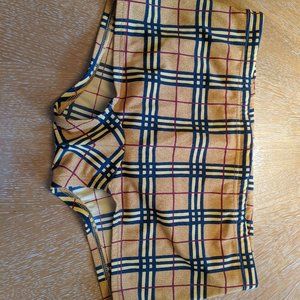 Burberry Classic Plaid Swim Shorts--size large